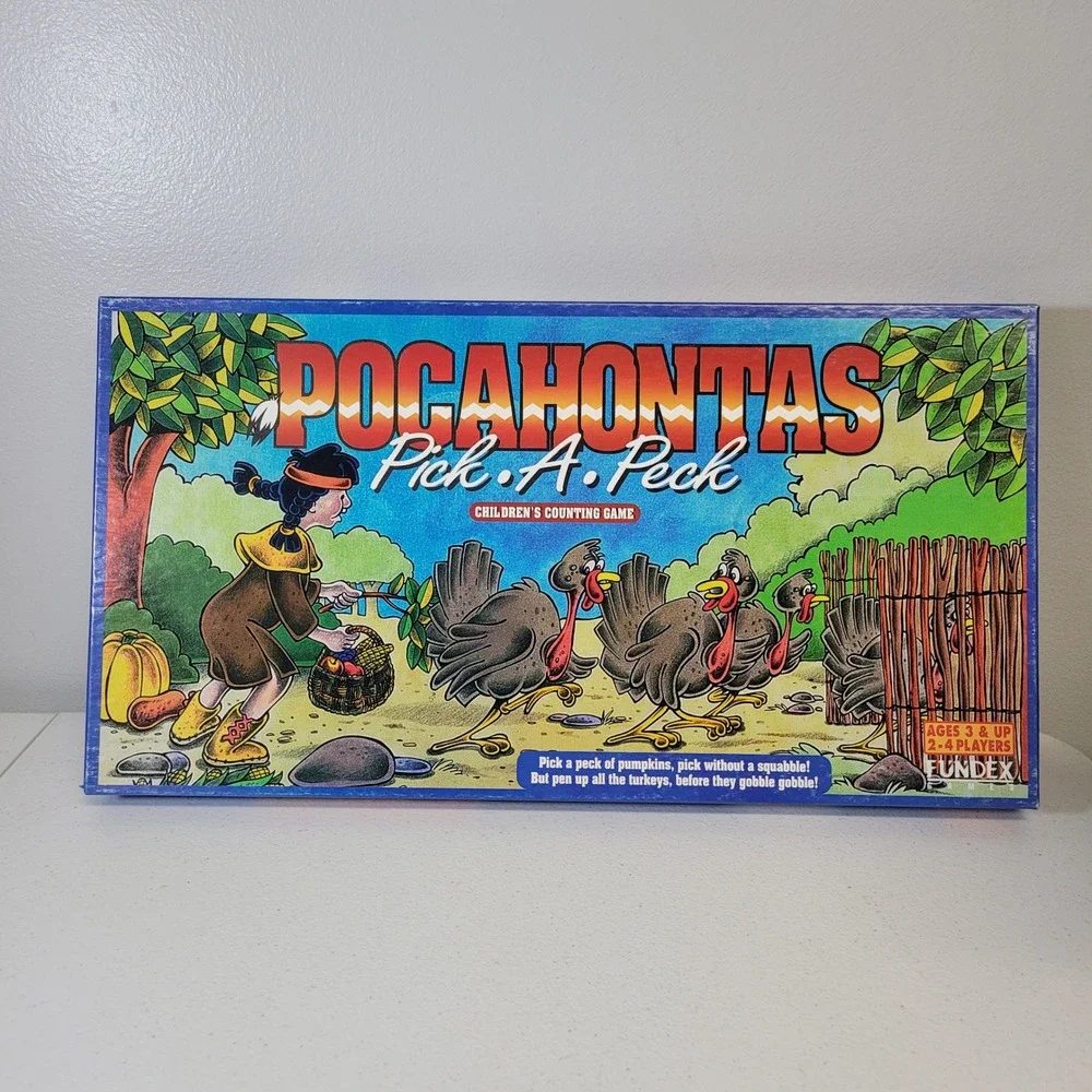 Pocahontas Pick a Peck Game Sealed Vintage 1994 Fundex Childrens Counting Game